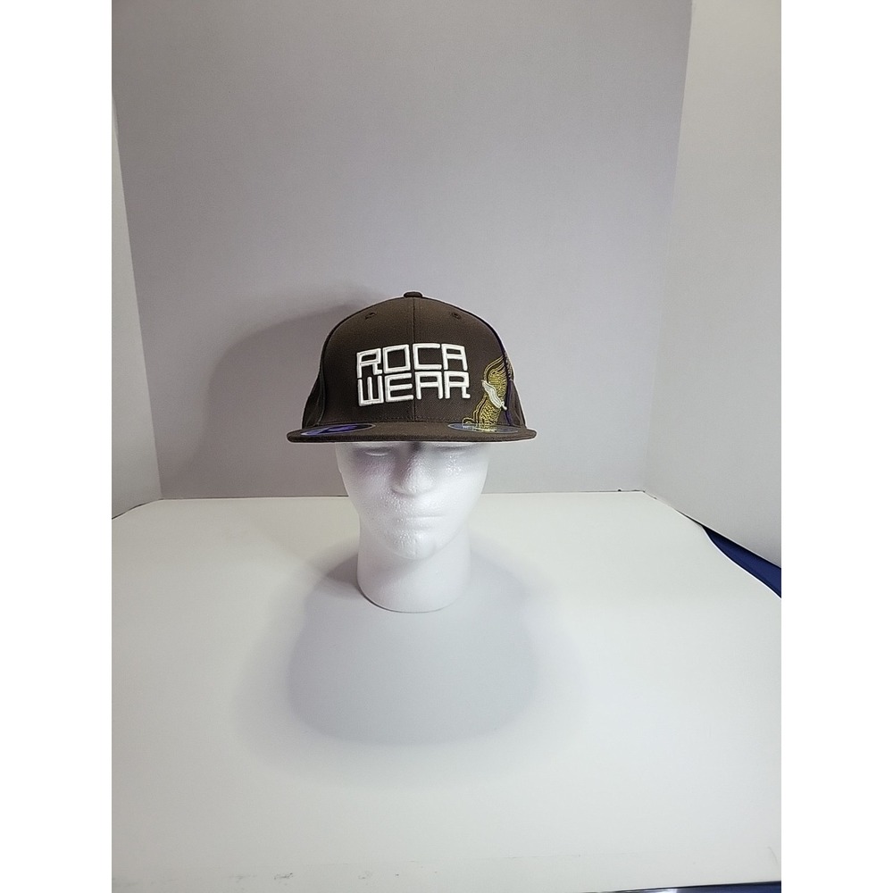 Rocawear Hat Cap Fitted 7 5/8 Brown Headwear Authentic Streetwear